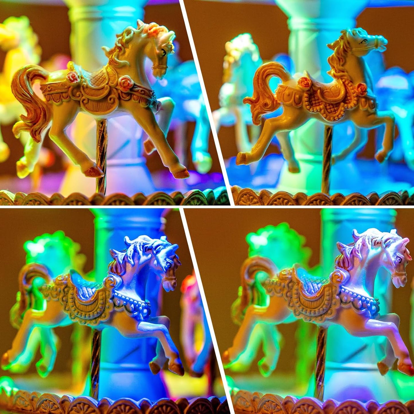 Carousel Horse Music Box for Girls, Purple Musical Box for Women Kids Wife Mom Daughter Birthday Anniversary Valentine