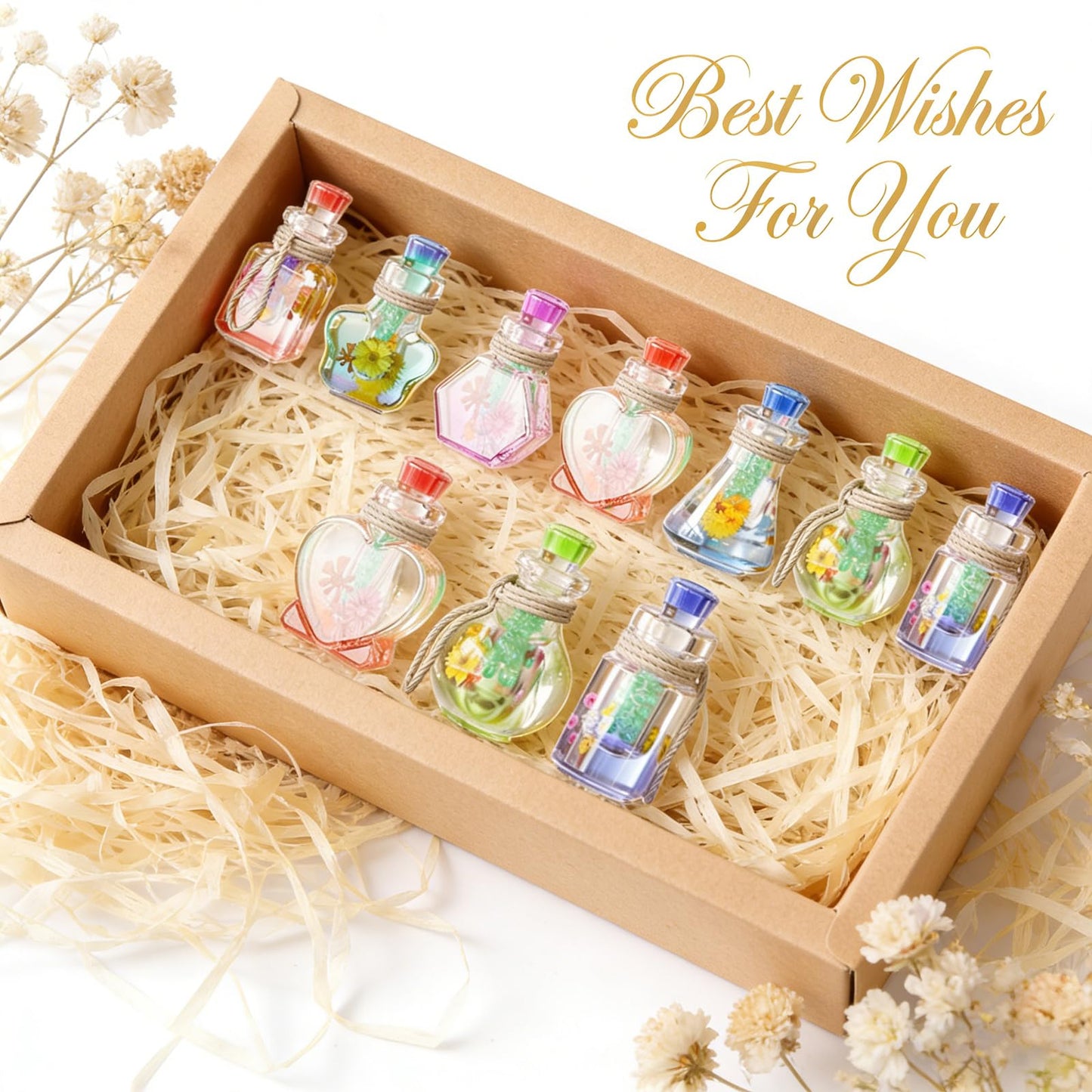 Xidmold 7Pcs Wishing Bottle Shaker Resin Molds Quicksand Bottle Container and Stopper Silicone Molds Epoxy Resin Casting Mold for DIY Jewelry Crystal Keychain Pendants