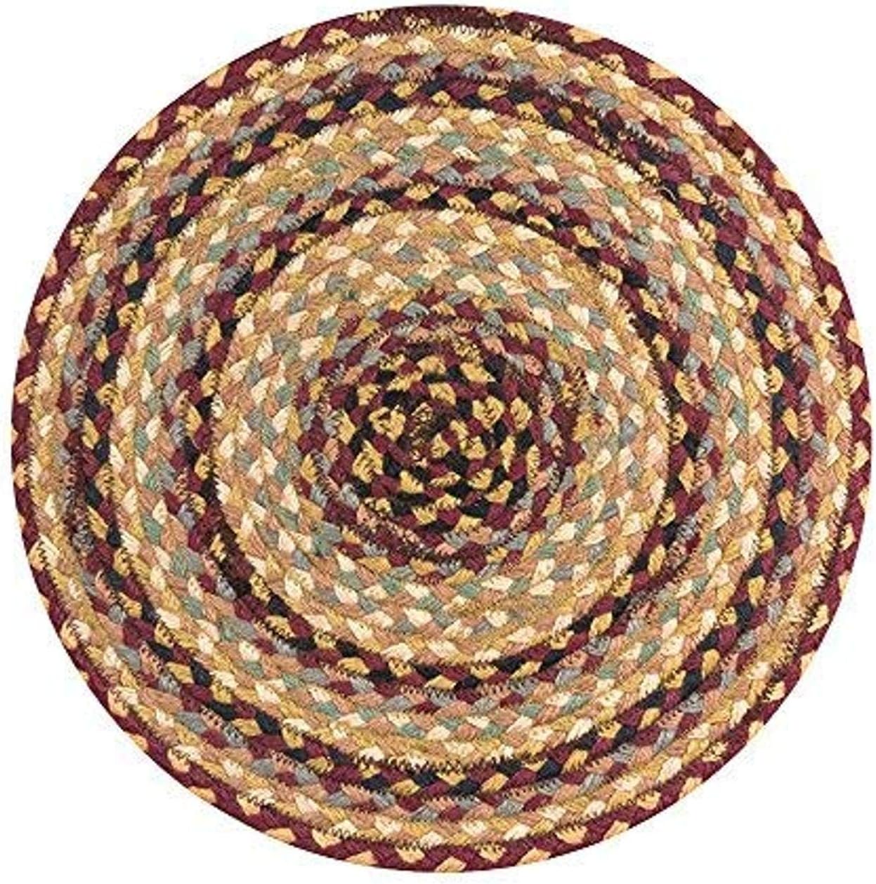 Earth Rugs Chairpad 15.5", Burgundy/Gray/Crème