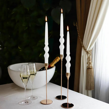 Taper Candles Twisted Candles Sticks Long Spiral Candlesticks Unscented Candles Smokeless Candle for Wedding Party Dinner Home Decoration