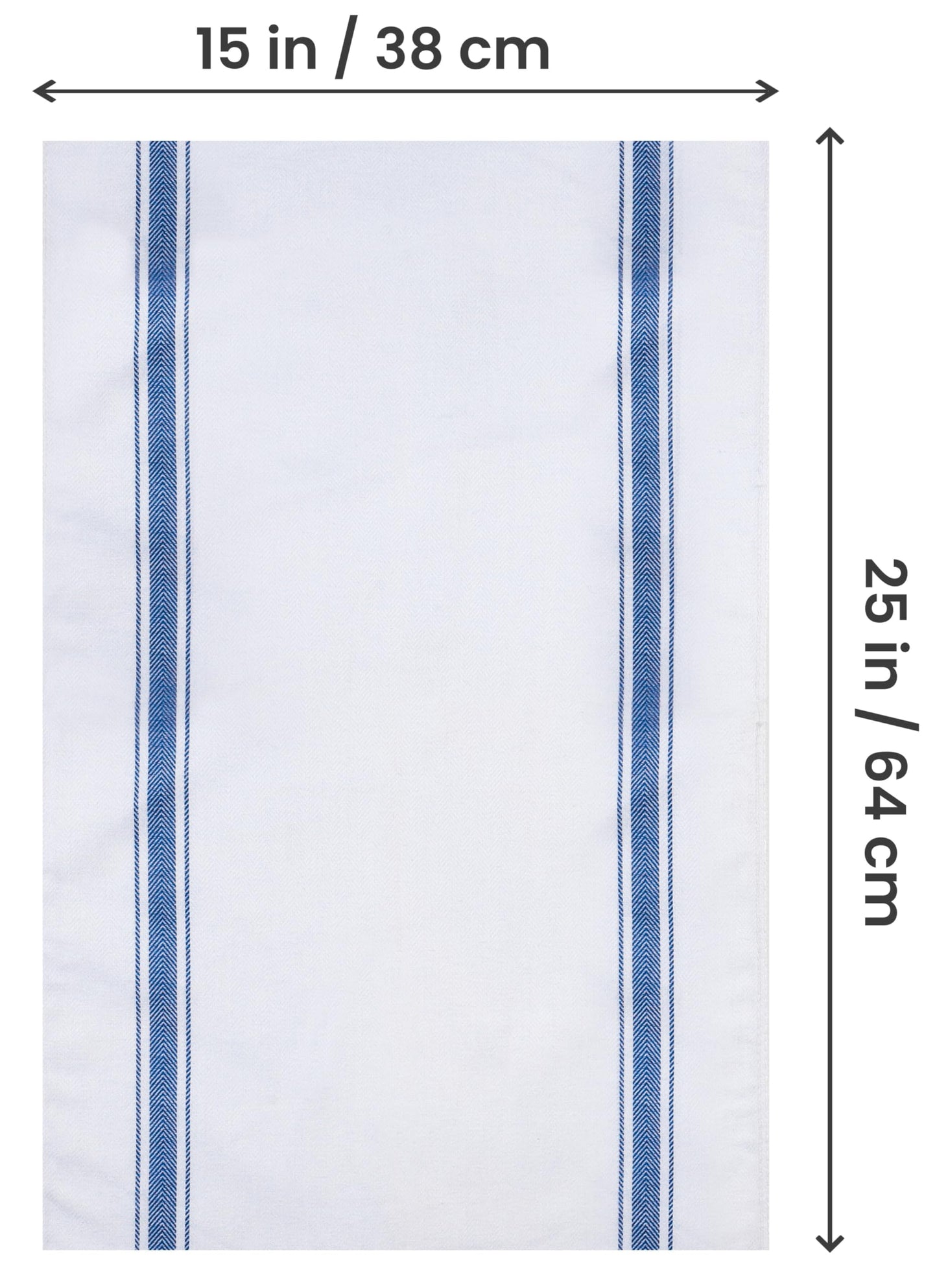 Utopia Towels Blue Dish Towels [12 Pack - 15 x 25 Inches] 100% Ring Spun Cotton Highly Absorbent & Reusable Cleaning Bar, Tea, Kitchen and Dishcloths Set - 200 GSM