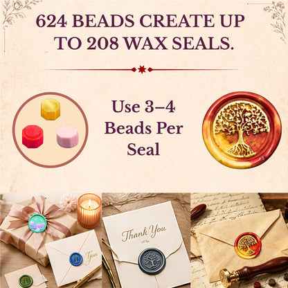xxxHOLIC Wax Seal Kit, 624 Beads, 24 Colors