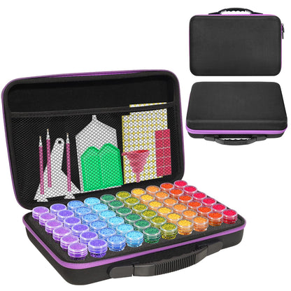 CAIOVSE Diamond Painting Storage Containers,60 Slots Diamond Painting Accessories Kits Diamond Art Accessories and Tools for Craft Jewelry Rhinestones Bead Organizer