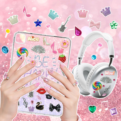 RidaaFri 3000 Pcs Junk Case Charms Kit, DIY Phone Case & Nail Decor with Big Charms, Kawaii Bows, Pearls, Rhinestones, Letter Beads for Aesthetic Personalization