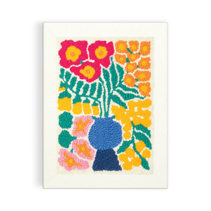 Galison Blooming Wildflowers – DIY Punch Needle Kit Includes 9 Yarns and Punch Needle to Make Beautiful Wildflower Art
