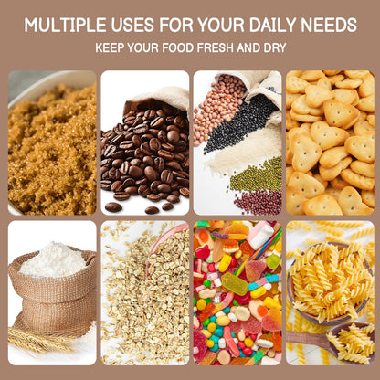 EQUNROY Airtight Brown Sugar Container 800ml/27OZ (2-Pack) Clear Storage Jars with 2 Brown Sugar Keeper, 20ml & 30ml Measuring Scoops - Stackable Kitchen Canister for Baking, Salt, Snacks