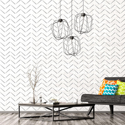9 Pieces Tile Stencil Set Geometric Wall Stencil Modern Wall Stencil Modern Geometric Tile Template Reusable Wall Template Plastic Drawing Stencils for Ceramic Tile Wood Wall Home Decor (12 x 12 Inch)