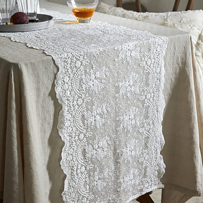 Insparkle Living 36"-Vintage Short Lace Table Runner Small Lace Runners Doilies Dresser Scarf for Bedroom, End Table