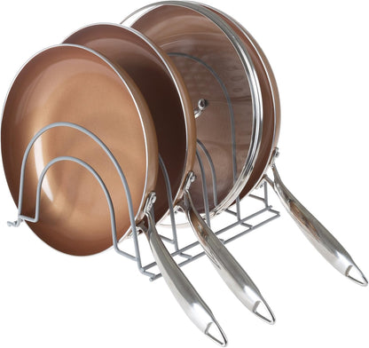 Kitchen Cabinet Organizer and Holder for Pots, Pans, and Lids - Iron Storage Rack by Lavish Home