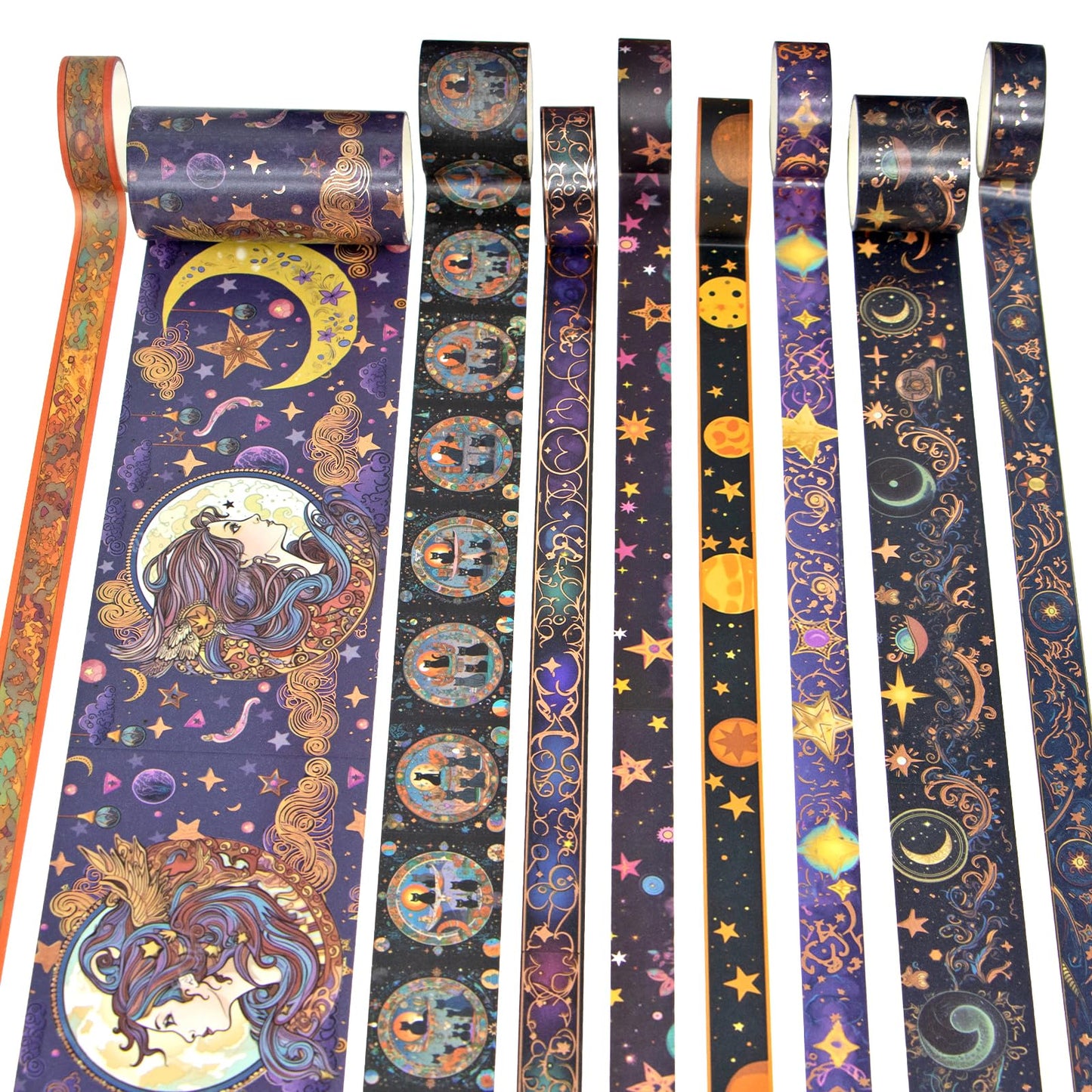 Geesinimo Washi Tape Set 29 Rolls, Magic Themed Decorative Paper Tapes for Halloween Journaling, Scrapbooking Supplies, Planners,DIY Crafts,Gift Wrapping
