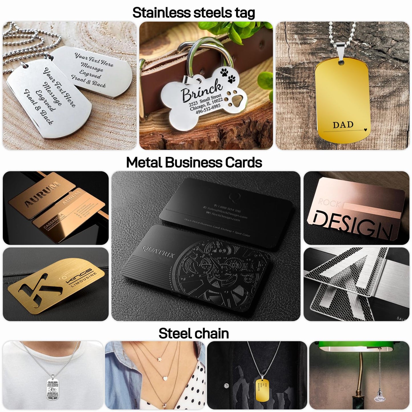 Adrattnay Laser Material Explore Kit, 170PCS Laser Engraving Supplies for Crafting,17 Kinds Blanks Includes Basswood, Birch, Acrylic, Leather, Metal for Engraver Machine