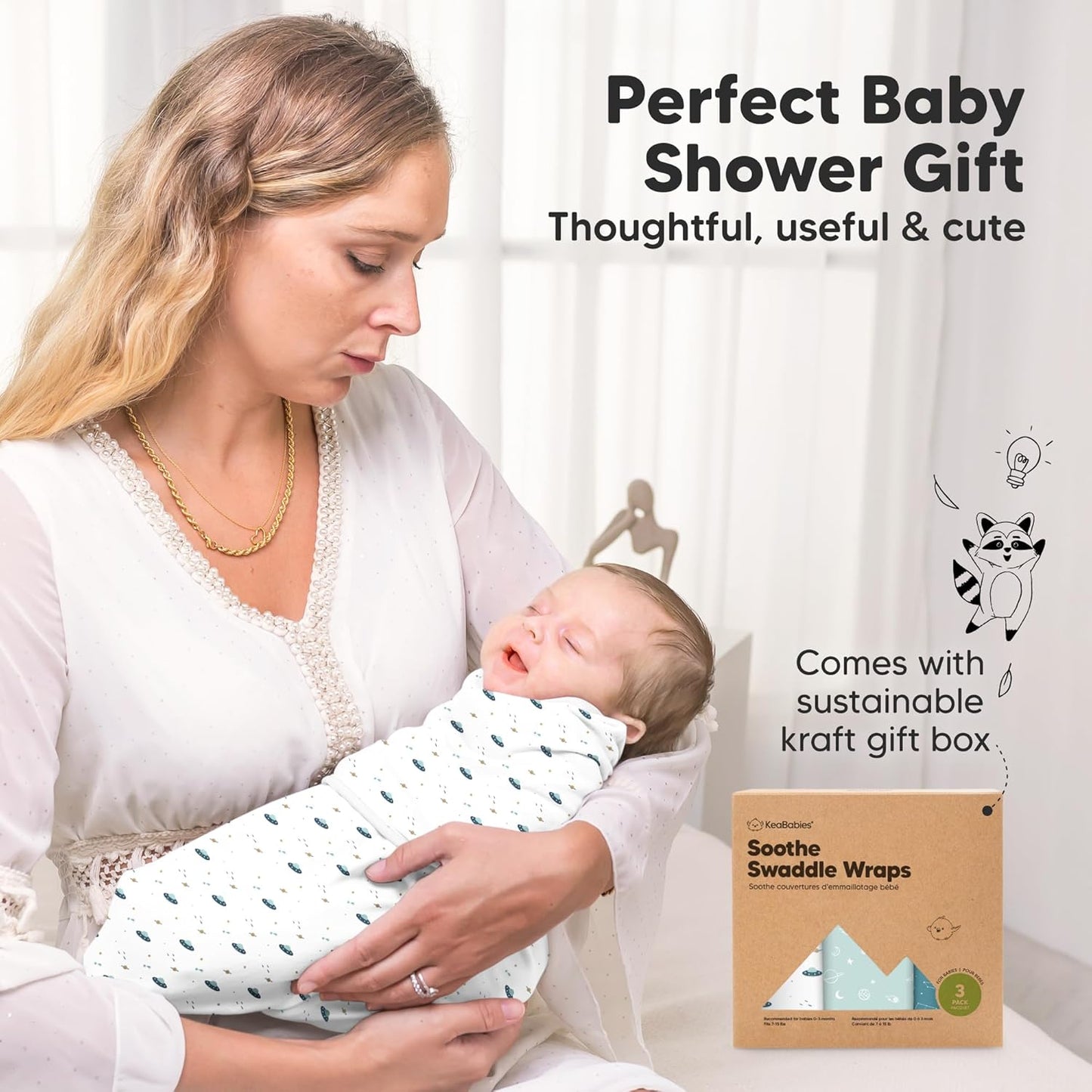 Organic Baby Swaddle Sleep Sacks by [Brand Name] - Soft & Snug for Newborns 0-3 Months | Galaxy Design