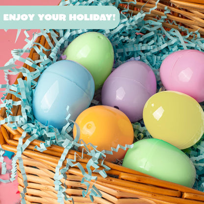 25PCS 2.3" JOYIN Pastel Easter Eggs, Empty Plastic Eggs, Colorful Plastic Eggshell Bulks for Easter Hunt, Filling