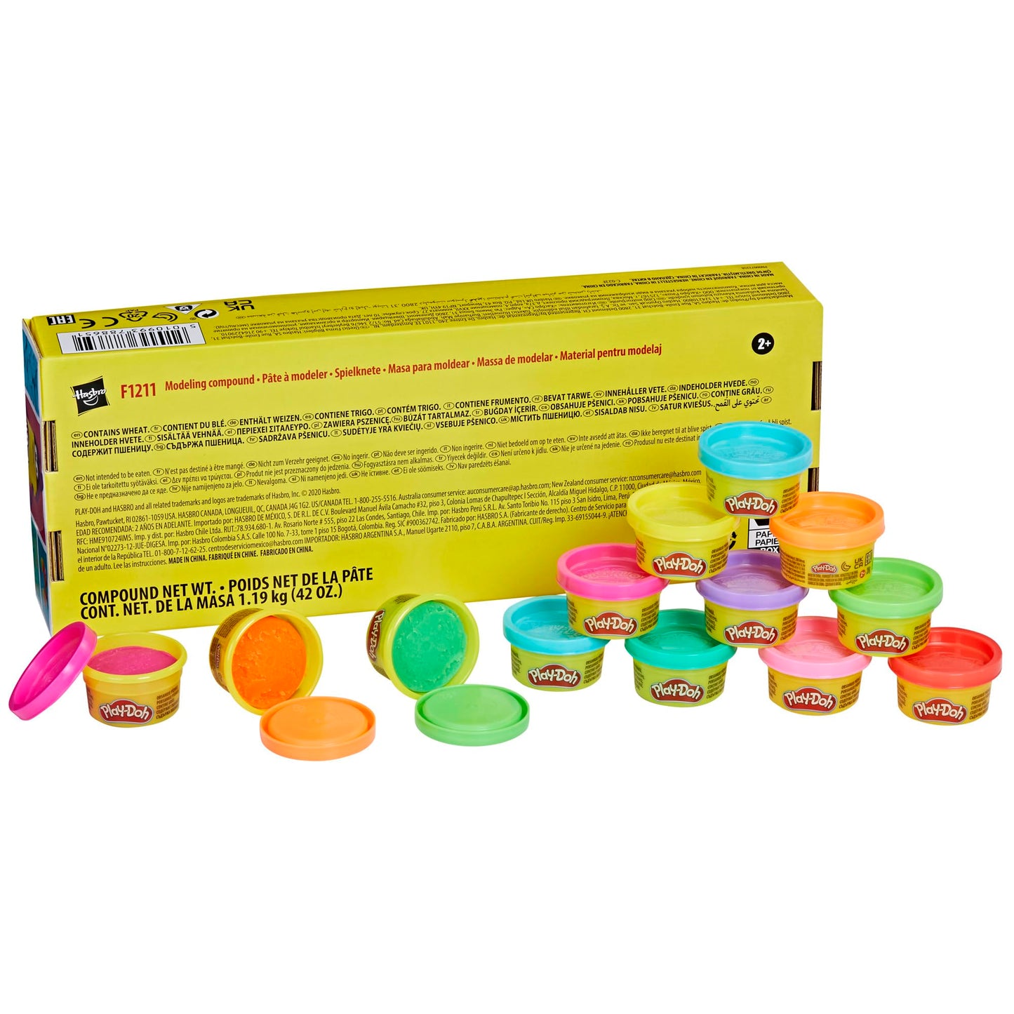 Play Doh Bulk Handout 42-Pack of 1-Ounce Modeling Compound Cans, Back to School Gifts, Prizes, & Party Favors, Kids Arts & Crafts, Preschool Toys, Ages 2+ (Amazon Exclusive)