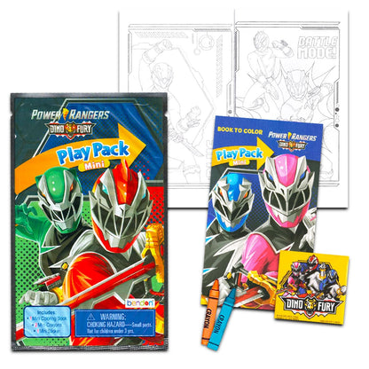 Power Rangers Mini Party Favors Set - Bundle 24 Mini Grab n Go Play Packs with Coloring Pages, Stickers and More Birthday Party Supplies