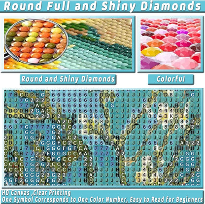 KICHANG 3 Pack Flowers Diamond Art Kits for Adults Beginners,Full Round Drill DIY Van Gogh Diamond Painting Kits,Paint by Diamonds Dot Gem Art Crystal Easy, Home Wall Decor Funny&Gift-12x16in