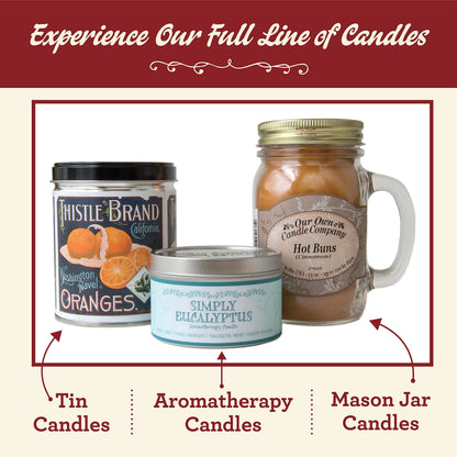 Our Own Candle Company Lavender Chamomile Scented Mason Jar Candle, 100 Hour Burn Time, Made in The USA - 13 Ounces
