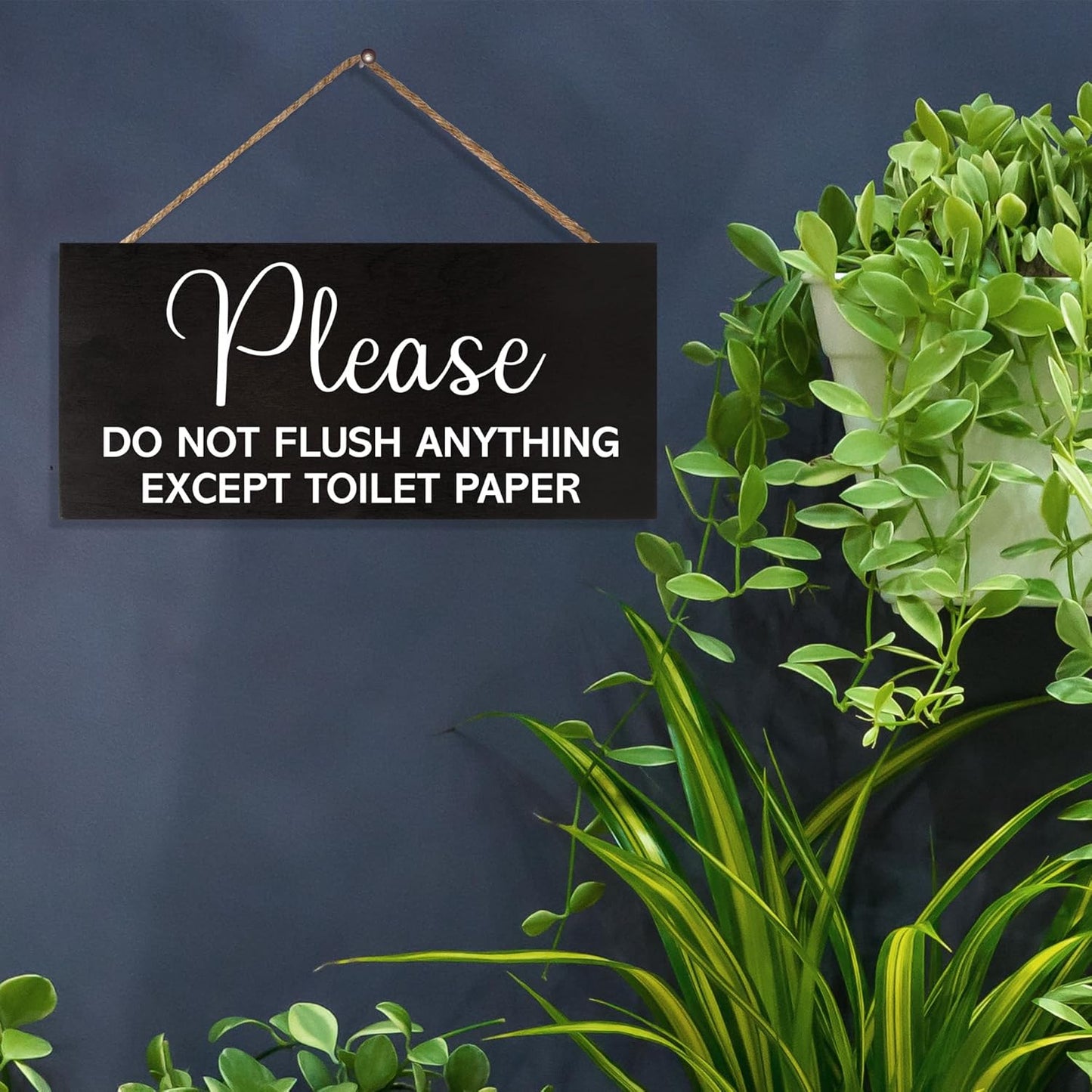 Sensitive Plumbing Bathroom Sign - Do Not Flush Except Toilet Paper for Septic System