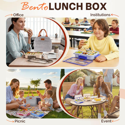 Bento Lunch Box Set Bento Box, 4-Compartment