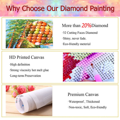 JATOK 5D Diamond Painting Kits for Adults (35.5x15.7in) DIY Large City Night Landscape Full Round Drill Embroidery Pictures Arts Paint by Number Kits Diamond Painting Kits for Home Wall Decor