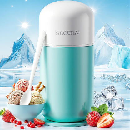 Frozen 0.4QT Secura Mini Ice Cream Maker for Gelato, Sorbet, Yogurt, Automatic Electronic Gelato Maker with Mixing