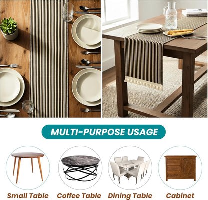 12x55 Inches, (1x4.7 Eco Crave Natural Jute Table Runner Handwoven Brown Boho Burlap Coffee Table Runner, Rustic