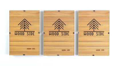 WOOD SIDE ORBIS Glass Clip Picture Frames 5x7 - Pack of 3, Clear Craft Photo Frames