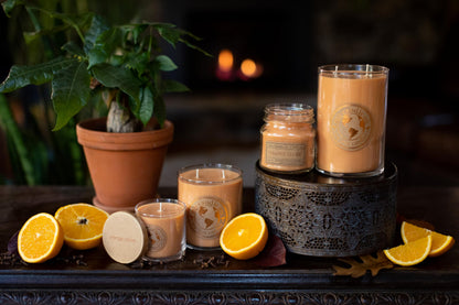 ECO CANDLE CO. Recycled Candle, Orange Clove, 8 oz. - Scents of Oranges Pierced with Spicy Cloves - 100% Soy Wax, No Lead, Kraft Paper Label & Lid, Hand Poured, Phthalate Free