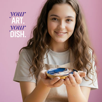 Dan&Darci Craft 'n Clay - Jewelry Dish Making Kit for Kids Ages 8-14 Year Old - Best DIY Arts & Crafts Kits - Birthday Gifts - Creative Toys for Preteen & Teenagers - Girl Birthday Gift Ideas