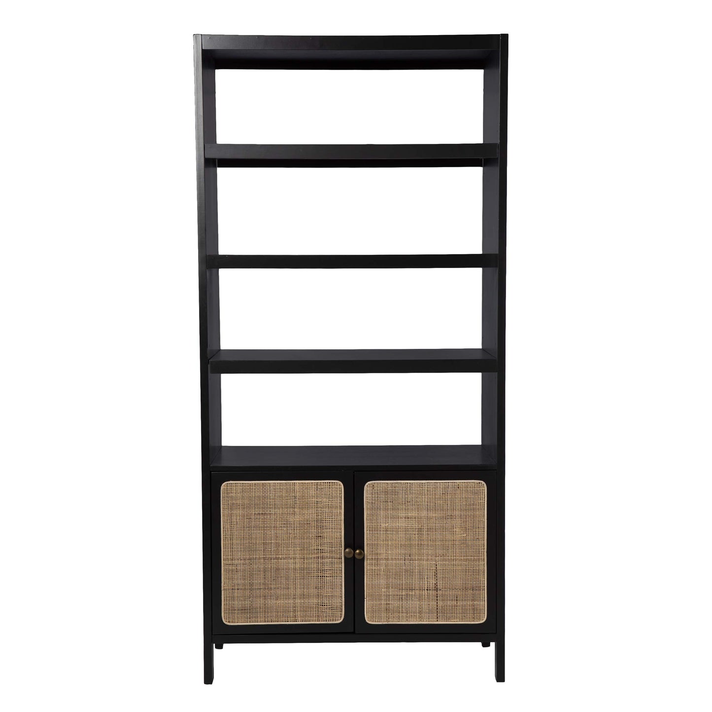 SEI Furniture Carondale Bookcase/Storage Shelf, Black and Gold