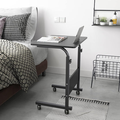 SogesHome 23.6'' Portable Computer Desk, Adjustable Standing Desk with Tablet Slot, Black