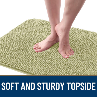 OLANLY Dog Door Mat - Absorbent Non-Slip Washable Doormat for Muddy Paws | 36x24, Quick Dry Chenille, Vanilla