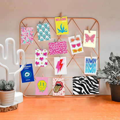 Waschbär Aesthetic Pictures Wall Collage Kit, Preppy Room Decor, 50 PCS Trendy Dorm Decorations for Teens and Young Adults, Preppy Things, Posters for Room Bedroom