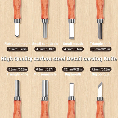IMYMEE Deluxe Wood Carving Kit with Leather Case,Wood Carving Tools Set with Wood Carving Knife,Detail Knives,Basswood Blocks,Gloves,Strop Block,Polishing Compound for Whittling Kit Hobbies for Adults