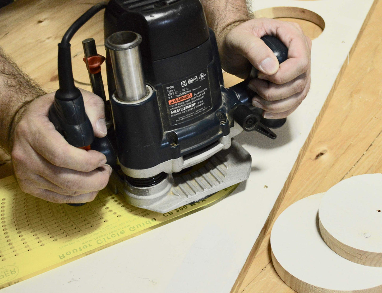 Jasper 240 Circle Cutter Router Jig and J601 Spiral Up Cut Solid Carbide 1/4 Bit Bundle | Circle Guide Kit Jig & Bit Cut Perfect Circles from 2 ¼” to 18 3/16” D