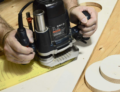 Jasper 240 Circle Cutter Router Jig and J601 Spiral Up Cut Solid Carbide 1/4 Bit Bundle | Circle Guide Kit Jig & Bit Cut Perfect Circles from 2 ¼” to 18 3/16” D