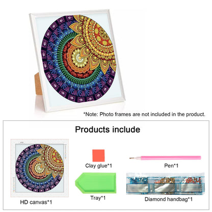 MVVMTOP Diamond Art Painting Kit, DIY Mandala 5D Special Shape Crystal Diamond Partial Diamond Art Painting Mosaic Making Craft, Suitable for Home Wall Decor Art Holiday Gift, AT127