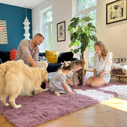 OLANLY Runner Rugs - Soft, Machine Washable 2x6 Shaggy Carpet for Hallway & Bedroom | Blush Color