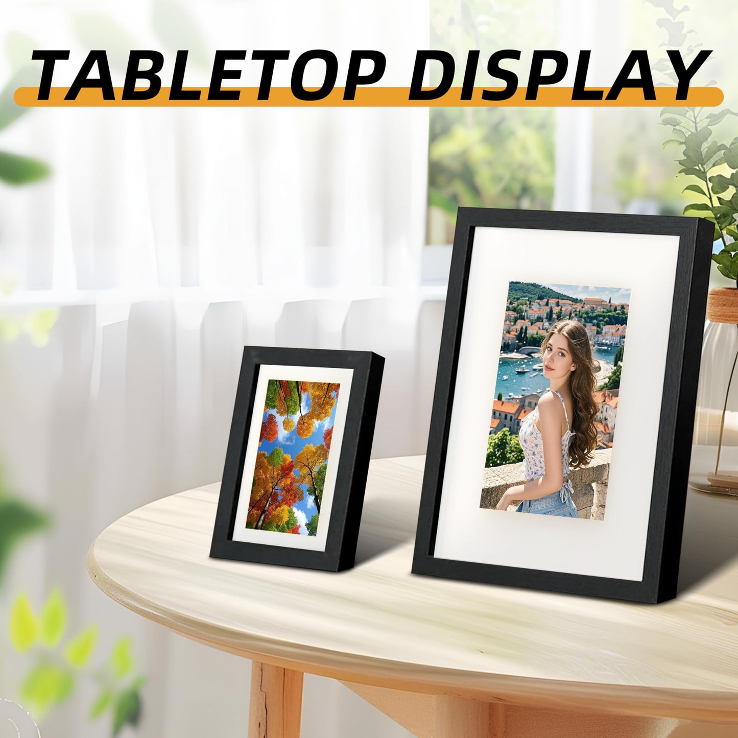 7 Pack Picture Frames Collage Wall Decor, Gallery Wall Frame Set for Wall Mounting or Tabletop Display, Multi Sizes Including 16x20-1, 11x14-2, 8x10-2，5x7-2 Family Photo Frames,Made of Solid Wood，Black