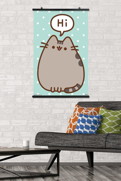 Trends International Pusheen - Hi Wall Poster, 22.375" x 34", Premium Poster & Clip Bundle
