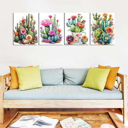 Lanzeyo Diamond Painting Kits for Adults, Adult Hand Crafts Diamond Art Kits, Succulent Diamond Dots Kits, Gem Art for Living Room Wall Art (Succulent)