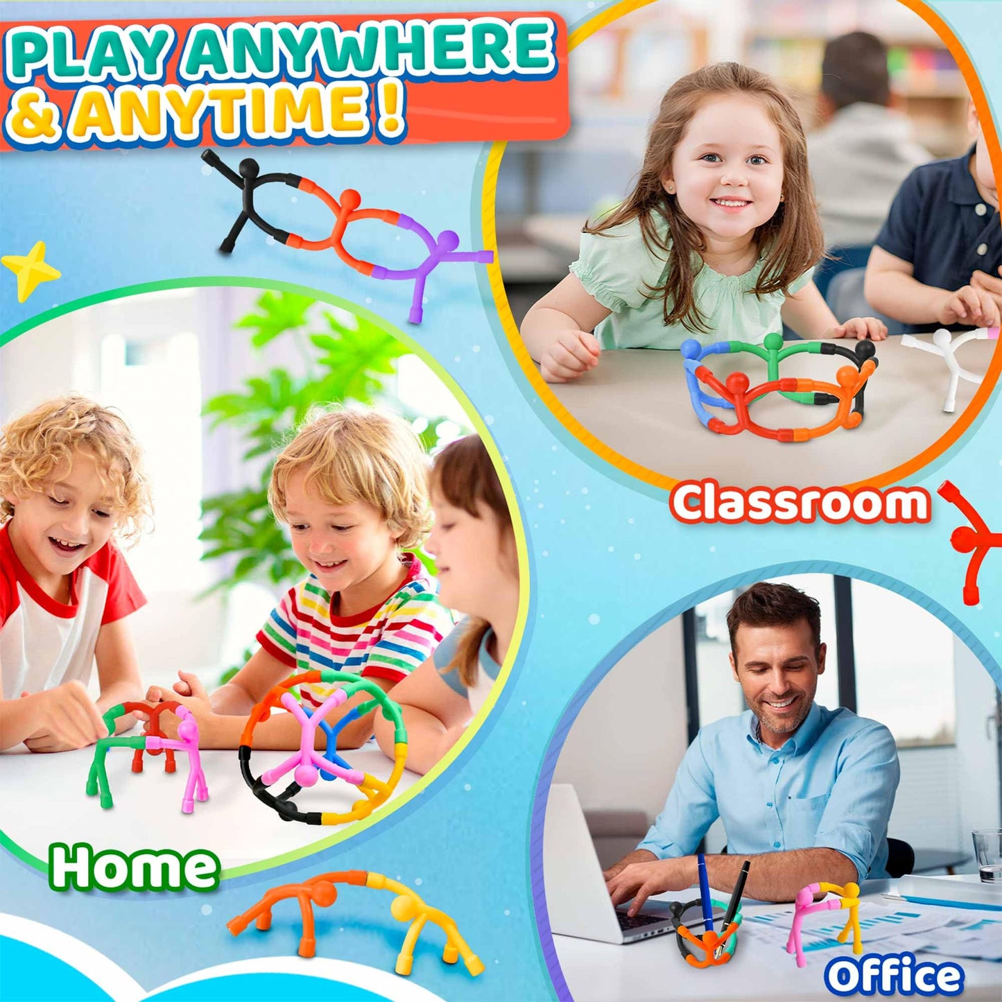Magnetic Travel Toys for Toddlers Kids 5PCS, Airplane Car Travel Activities Essential, Fidget Toys Road Trip ‌Sensory Toy, Fidgets for Classroom Toys for 3 4 5 6 7 8 Year Old, Gifts for Boys and Girls