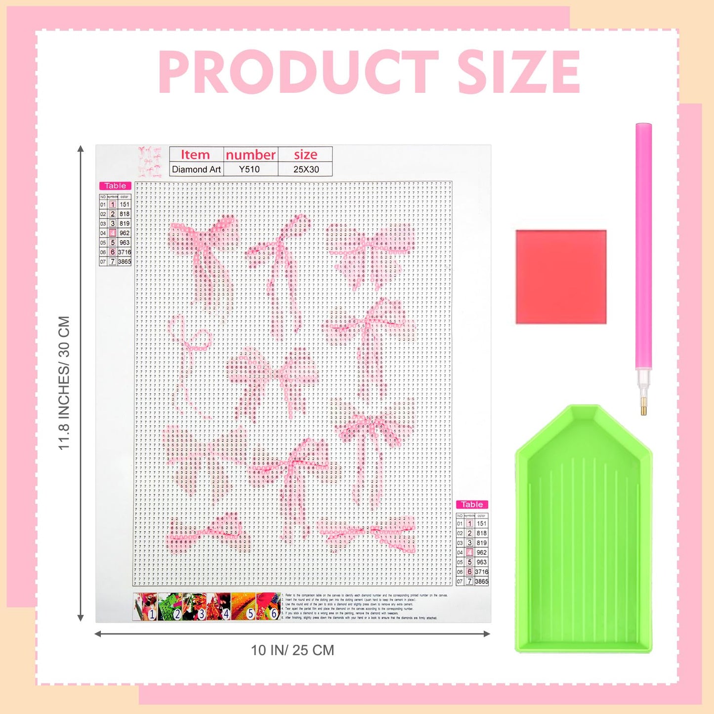 Yeaqee 4 Pcs Diamond Art Kits DIY Painting for Adult Aesthetic Wall Diamond Crafts Aesthetic Room Decor Cute Painting Pictures 5d Craft Wall Decor for Home 10 x 11.8''(Coquette)