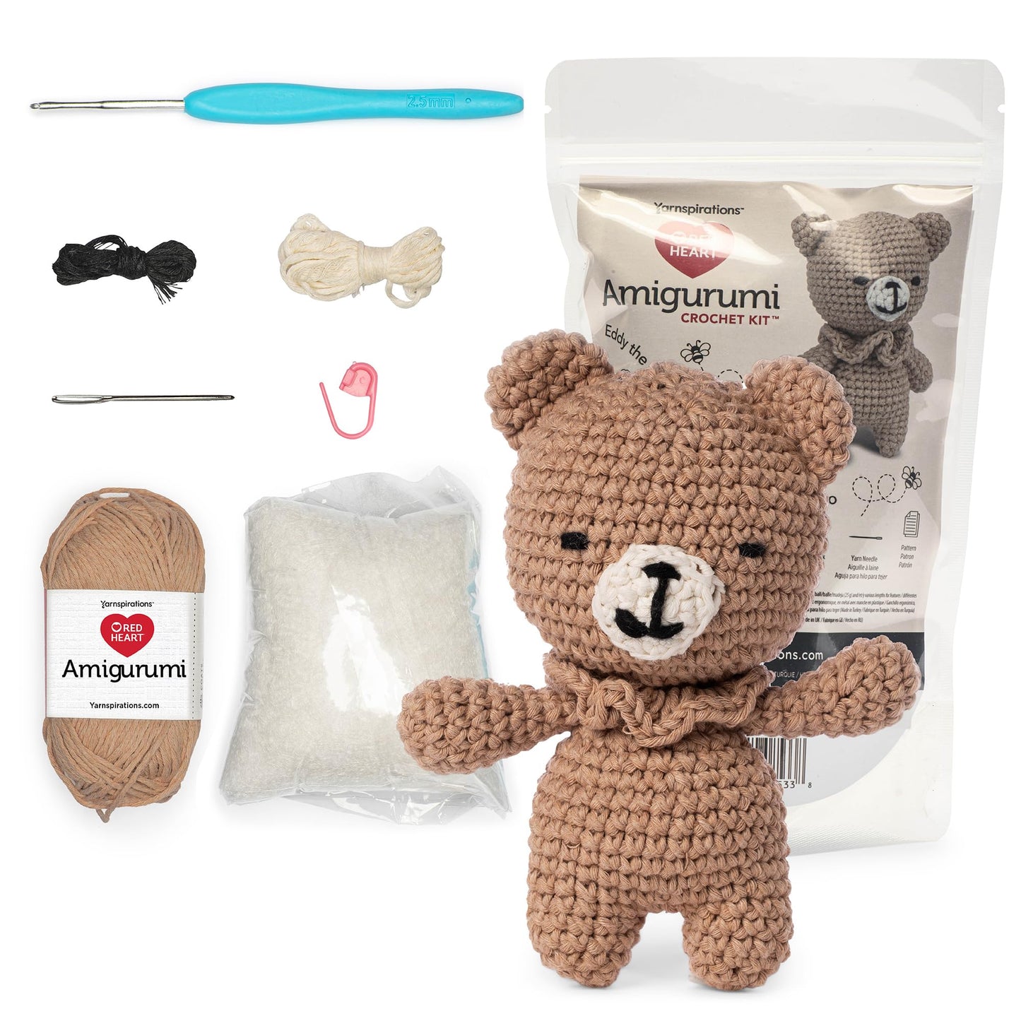 Red Heart Amigurumi Eddy The Bear Kit
