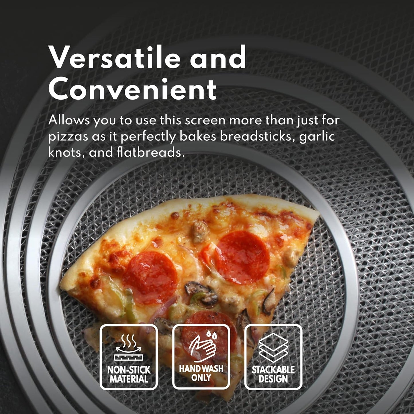 New Star Foodservice Restaurant-Grade Aluminum Pizza Baking Screen, 20-Inch (Pack of 1)