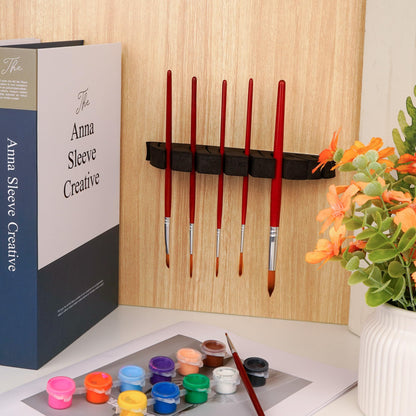 JANKOW Paint Brush Holder Drying Rack, 2Pcs Multifunctional Pen Rack, Black