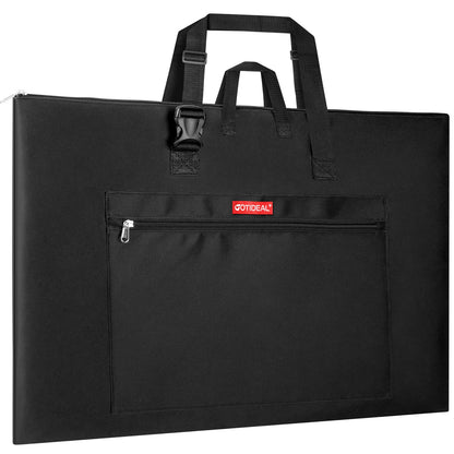 GOTIDEAL Large Art Portfolio Bag, 24x36 Inches Waterproof Art Portfolio Case with Shoulder & Handle Carry, Storage Carrying Bag for Professional Artwork Sketch Drawing Canvas Photography Poster