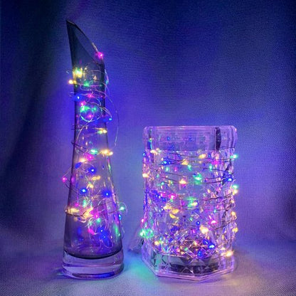 Fairy Lights 7Ft Twinkle String Lights - 20 LED Waterproof Battery Operated | Rainbow-Pastel for Parties & Weddings