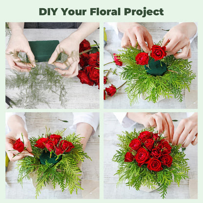 New 6 Pack Large Floral Flower Foam Blocks, Green Plant Foam for Flower Arrangements, Wet & Dry Florist Foam Styrofoam for Fresh and Artificial Flowers (7.5"L X 3.5"W X 2"H)