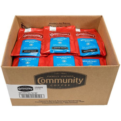 Community Coffee Ground Coffee Packets, Breakfast Blend Medium Roast, Pre-Measured 2.5 Ounce Individual Coffee Packets, Box of 40